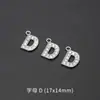 Colar de liga de 26 letras em inglês, pingente de diamante, joias, pulseira, pingente, acessórios de joias criativas, DIY