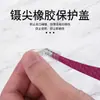 Pinzas de Acero Inoxidable Doradas con Forma de Pluma para Extensiones de Pestañas Pinzas de Malla Herramienta de Belleza para Pestañas de Alta Precisión