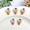 Nuevos accesorios de manicura de comida de simulación DIY, helado, dona, accesorios de resina de dibujos animados de galletas de oso lindo