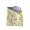 Bolsa de Maquillaje para Guardar Macarons con Bloques de Color, Bolsa Pequeña Delgada para Salidas, Bolsita Portátil para Guardar Monedas y Artículos Varios, Portátil Blanco