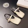 Mules cerrados para mujer 2026 primavera-verano nuevos sandalias retro francesas estilo hada mules planos suaves
