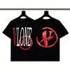 2024 VLONE Camiseta de Manga Corta Serie V Grande Estampado de Estrella V Camiseta de Manga Corta para Parejas Hombres y Mujeres Tendencia High Street Personalizada