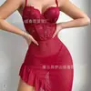 Amazon Transfronteiriça Nova Lingerie Sexy Mulheres de Seios Grandes Renda Saia Curta Sexy Saia Curta Vazada Saia de Suspensório Verão