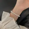 Pulsera Colgante Corazón Arcoíris de Plata de Ley S925 Estilo Ins Pulsera Sencilla DIY para Niñas y Mejores Amigas Joyería de Moda