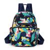Mochila feminina nova moda nylon impermeável saco de viagem casual simples all-match feminino impresso multi-camada mochila
