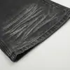 Jeans básicos blancos desgastados estilo americano para hombre, jeans retro de papá, pantalones largos rectos holgados de lavado moderno