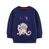 Novas Blusas de Moletom Infantis de Outono Pulôveres de Manga Longa Europeus e Americanos Camisetas com Flores Estampadas e Bordadas Suporte a Customização e Oem de Acordo com Desenhos e Amostras