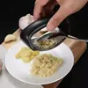 Prensador de ajo de acero inoxidable, versión engrosada, triturador de ajo para uso doméstico, machacador de ajo, mortero de ajo para cocina