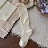 Calcetines para Mujer youjiaxiu Estilo Japonés Otoño Invierno Color Sólido Canalé Vertical Calcetines de Lana Apelmazada Suaves Pegajosos Versátiles Calcetines Largos para Mujer