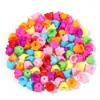 Cuentas acrílicas de color sólido de macarrón, cuentas de plástico, cuentas sueltas de amor, accesorios para pulseras y collares DIY