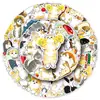 50 Folhas Meng Pet Gatinho Pintado à Mão Desenho Animado Brincalhão Capa de Celular Animal Gato Decoração Computador Diário de Mão Papelaria
