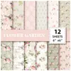 12 Hojas de Compra Directa Transfronteriza Papel de Fondo Color Sólido Morado, Color Sólido Simple Rosa Ladrillo Morandi Papel para Material de Diario del Día de San Valentín