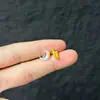 Pendientes Asimétricos de Diamante Luna Plateada Rayo Dorado Personalidad Tendencia para Mujer Simples de Moda Versátiles
