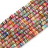 Junta de disco con agujero mediano de concha natural de color, ideal para pulseras, collares y joyas, accesorios de joyería hechos a mano, material para bolsa.