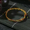 Pulsera Roja de Cuerda para el Festival del Bote del Dragón Pulsera Tejida a Mano Hilo Dorado Pulsera de Seis Caracteres Verdadera para Hombres y Mujeres Venta Caliente