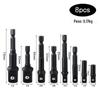Xinsentuo 8PCs aço esfera biela hexágono elétrico conector manga cor cinto de segurança grânulo anúncio biela
