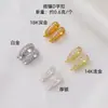 Hebilla Universal Chapada en Oro Real con Circonita Micro pavimentada Rellena de Oro 18K Hebilla Colgante de Jade Perla Hecho a Mano DIY Hebilla Clip para Pulsera Collar