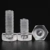 Tornillos Hexagonales Exteriores Transparentes de Acrílico para PC Tornillos de Plástico Aislantes Decorativos M3M4M5M6M8M10M12