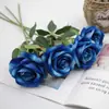 Rosas de Terciopelo Simuladas, Flores Artificiales, Flores para Decoración de Bodas del Día de San Valentín, Cascada de Pared de Rosas al por Mayor