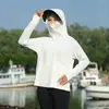 Servicio de Dropshipping: Nueva Chaqueta de Verano Transpirable con Protección UV de Seda Helada con Visera Negra de Goma Desmontable