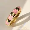 Pulsera de Flor de Esmalte Nuevo Producto Transfronterizo para Niños, Pulsera de Esmalte con Goteo de Color, Pulsera de Esmalte de Aleación de Zinc