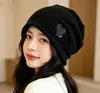 Gorro posparto para mujer, adecuado para primavera y otoño, de estilo japonés, con diseño de corazón, un gorro de punto que cubre la cabeza, y proporciona protección para los oídos y calor para otoño e invierno