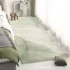 Alfombra Personalizable de Estilo Fresco de Cachemira Sintética para Uso Doméstico, Felpudo Resistente al Desgaste y a la Suciedad para Mesita de Noche, Alfombra Antideslizante de Fácil Cuidado para Dormitorio