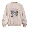 Moletom com Capuz Gola Redonda Estampado de Letras Estilo Americano Masculino Primavera e Outono Solto Streetwear Tendência Casual Esportivo
