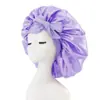 Gorro de Satén Imitación Seda con Correa Suave Ajustable, Gorro de Noche, Adecuado para Dormir, Gorro con Correa para Cabello Rizado