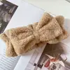 Gorro de Franela Fruncido Relleno Color Sólido Dulce Diadema de Mariposa Accesorios para el Cabello Diadema Absorbente de Sudor para Lavado Facial Yoga
