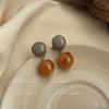 Pendientes de Color Café con Temperamento Retro para Mujer, Pendientes Geométricos de Acrílico Difuminado, Pendientes de Moda de Gama Alta Personalizados al por Mayor