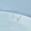 Pulseira de Prata S925 para Mulheres, Estilo Floresta ao Luar, Simples e Única, Joias de Nicho com Tema Florestal, Acessórios de Prata, Pulseira de Amizade