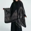 Diseño Minimalista Nicho Estilo Oscuro Capa Imitación Cachemir Doble Cara Otoño e Invierno Unisex Bufanda Dividida Chal Cálido de Alta Gama