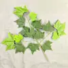 Folhas artificiais de sicômoro francês, galhos e folhas falsas para decoração de projeto, folhas verdes falsas, flores de seda, flores de plástico, plantas verdes