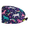 Gorra Médica de Trabajo Oral y Dental, Gorro Quirúrgico Absorbente de Sudor Sin Visera, Gorra Redonda con Cola, Pañuelo Médico para la Cabeza