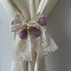Nuevas Correas para Cortinas, Correas Bordadas con Flores de Encaje Francés, Lazos de Gasa para Cortinas, Cuerdas de Almacenamiento, Correas y Ataduras