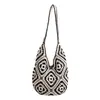 2026 Bolso Tejido de Paja de Gran Capacidad Bolso de Hombro Axila de Girasol Hueco Tejido Bolso de Mano de Tendencia de Moda para Mujeres