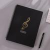 Carpeta de inserción multicapa bolsillo transparente A4 carpeta de partituras carpeta de música para piano carpeta de papel libro de datos negro
