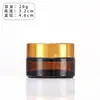 Frasco de Vidro Marrom para Creme, Frasco Dosador à Prova de Luz para Cosméticos, Creme para Olhos e Creme Facial, Frasco Amostrador de Protetor Solar, Frasco Dosador à Prova de Luz