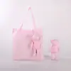 Tela Impermeable a Cuadros Oso Bolsa Tote de Almacenamiento para Compras en Supermercado Bolsa de Compras Plegable Bolsa de Almacenamiento Venta al por Mayor