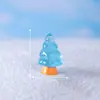 Paisaje en Miniatura Navideño Transfronterizo para Decoración de Árboles, Accesorios de Escena de Nieve, Manualidades de Resina, Adornos Pequeños Luminosos