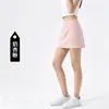 Falda de línea A con abertura lateral, Falda corta deportiva para mujer, Falda tiburón ajustada de cintura alta, Falda de tenis de verano anti-exposición