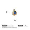 Pingente de Aço Inoxidável Cristal de Vidro Gota Pedra Preciosa Colorida Pingente de Aço Titânio Colar Acessórios de Joias DIY