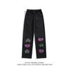 Jeans estilo Hong Kong para hombre, marca de moda nicho, diseño con sentido, primavera y otoño, estilo americano, pantalones high street, bordado de toalla, pantalones rectos casuales
