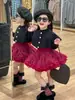 Colección Primavera 2026 Nuevo Estilo Coreano para Niñas Top de Punto tipo Capa Francesa Moda para Bebés Prendas de Punto Suéter