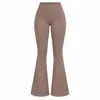 Novas Calças de Yoga Wide-Leg Femininas Cintura Alta Levanta Bumbum Emagrecimento Boca de Sino Esportivas Casuais Fitness Roupa Externa Calças Sem Marcas Embaraçosas