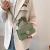2022 Nuevo Bolso de Mujer Moda Trendy Bolso Cruzado de Mujer Bolso Pequeño de Mujer Bolso de Hombro Casual Simple Cierre de Marco Oblicuo Bolso Cuadrado Pequeño