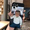 Carcasa de teléfono para iPhone 15 de chico divertido