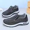 Zapatos de Tela Transfronterizos para Hombre, Primavera y Otoño, para Personas de Mediana Edad y Mayores, Cómodos, Antideslizantes, de Suela Suave, Zapatos Ligeros para Caminar para Papás, Zapatos Deportivos y Casuales