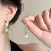 Pendientes de perlas estilo francés para mujer, pendientes de nicho de lujo ligero, versátiles y elegantes, clips para orejas sin perforar